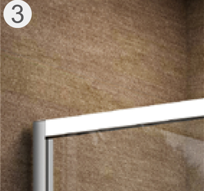 Rectangle / Square single sliding door with side panel DSM823